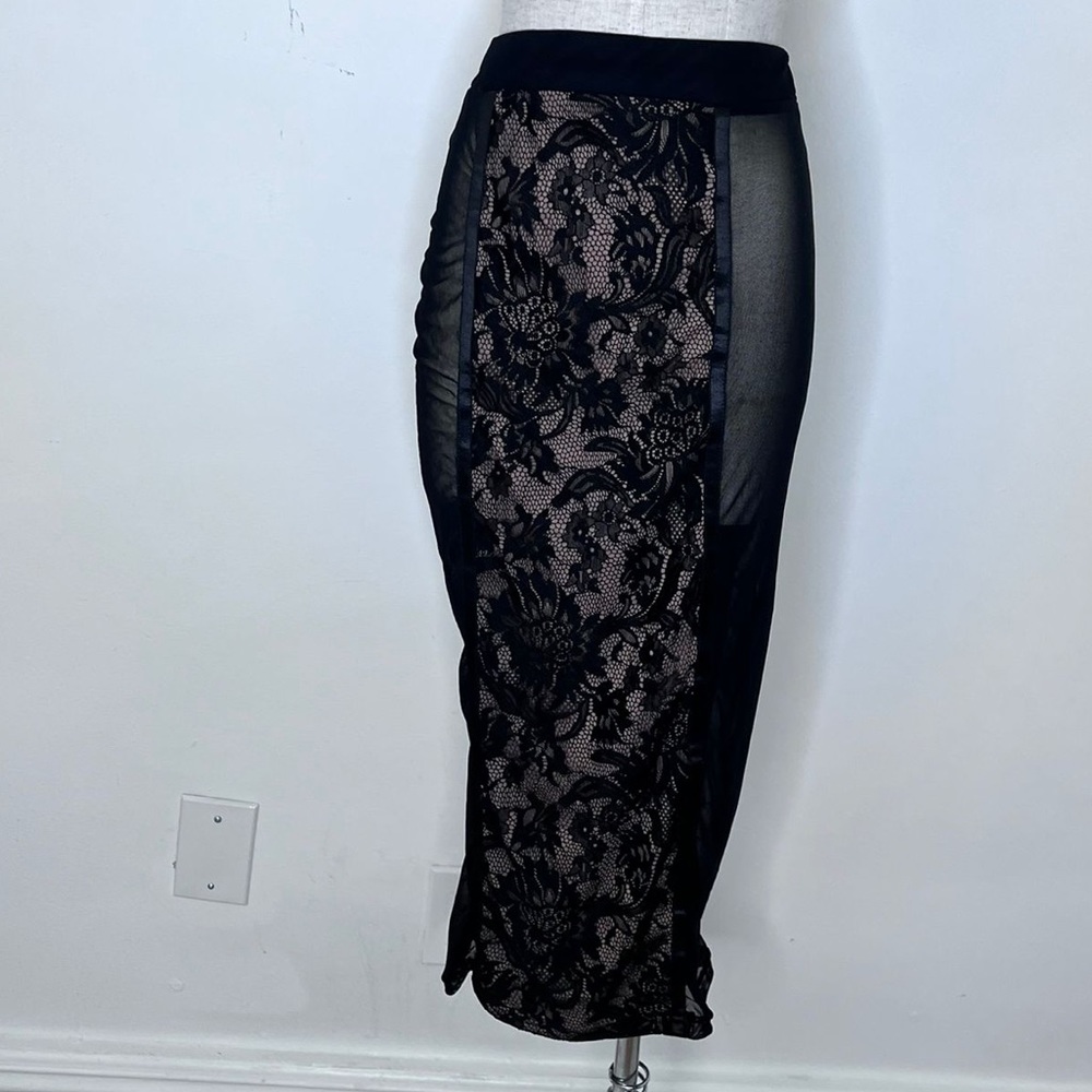J lux M midi skirt with sheet sides